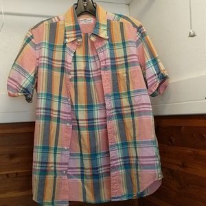 Gant (India Slub Madras) short sleave plaid shirt